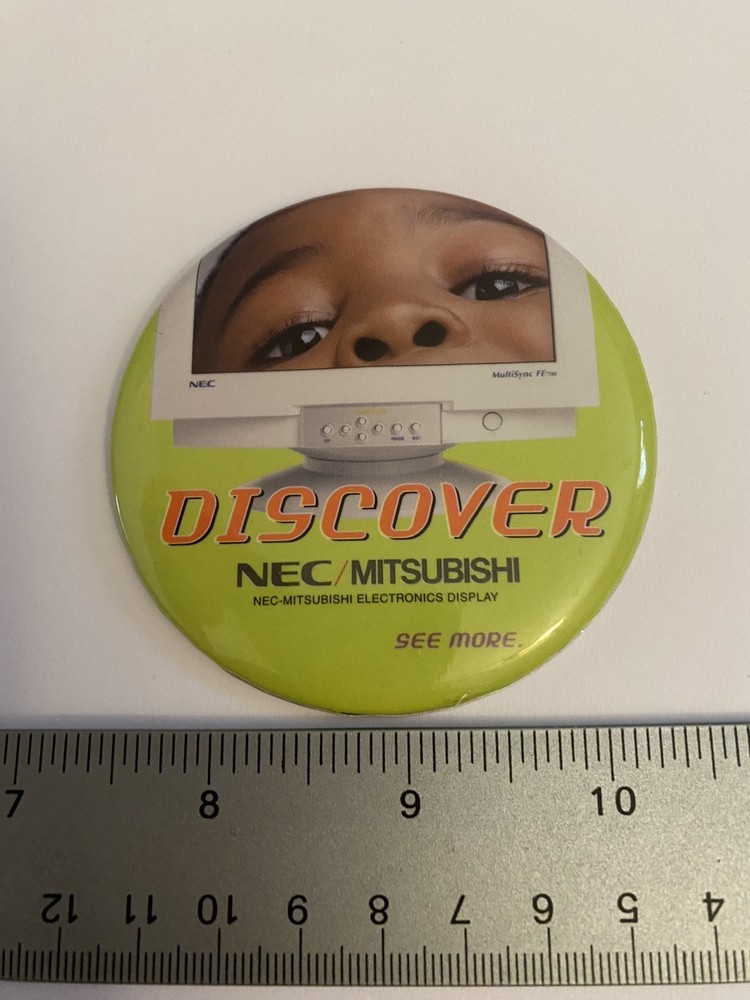 Discover NEC Mitsubishi Electronics Display Pin Back Button P188