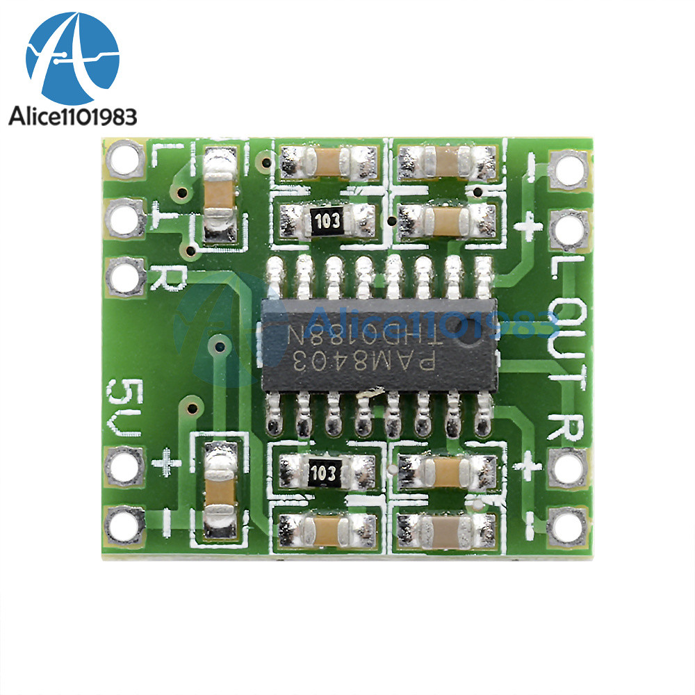 5pcs PAM8403 Mini 2 Channel Stereo 3W Class D Audio Power Amplifier Module Board
