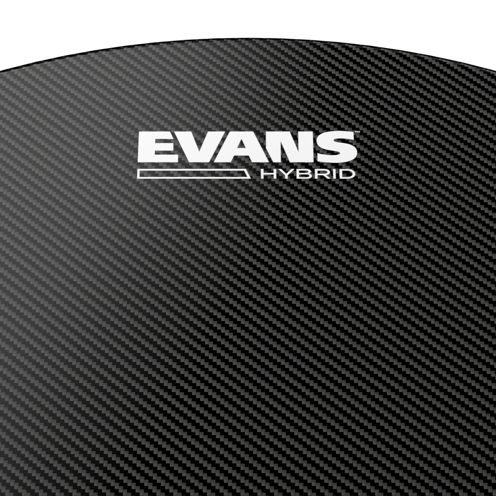 Evans Hybrid Black Marching Snare Drum Head, 13 Inch