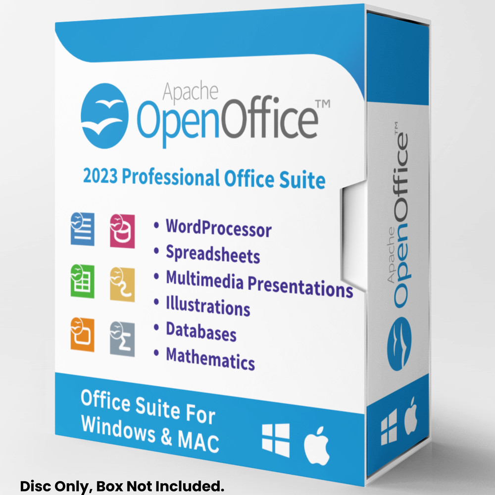 Open Office Home and Student 2023 - Office Software Suite for Windows & MAC - CD