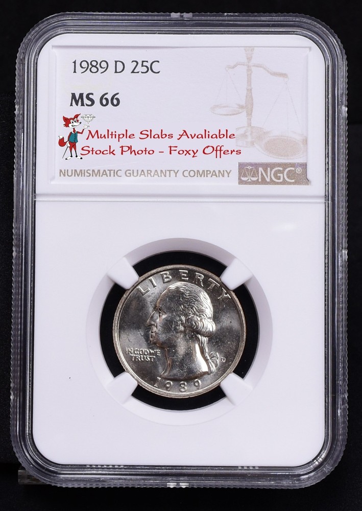 1989-D Washington Quarter - NGC MS66 (Bulk)