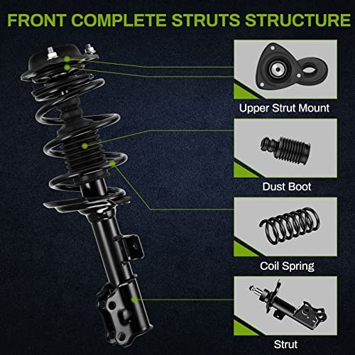 AUTOSAVER88 Front Pair Complete Quick Struts Compatible with 2011-2016 Hyundai