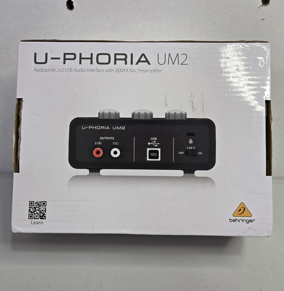 NEW Behringer U-Phoria UM2 USB Audio Interface