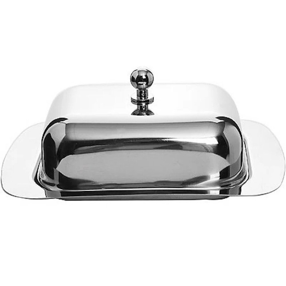 Mayer & Boch Rectangular Stainless Steel Butter Dish with Lid