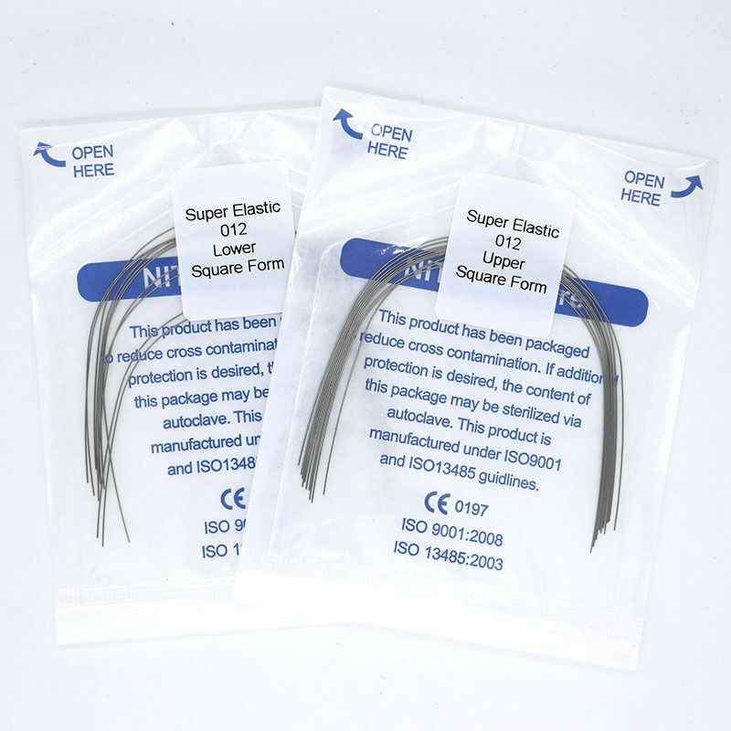 Dental Niti Orthodontic Arch Wire Super Elastic Round Rectangular Natural Form
