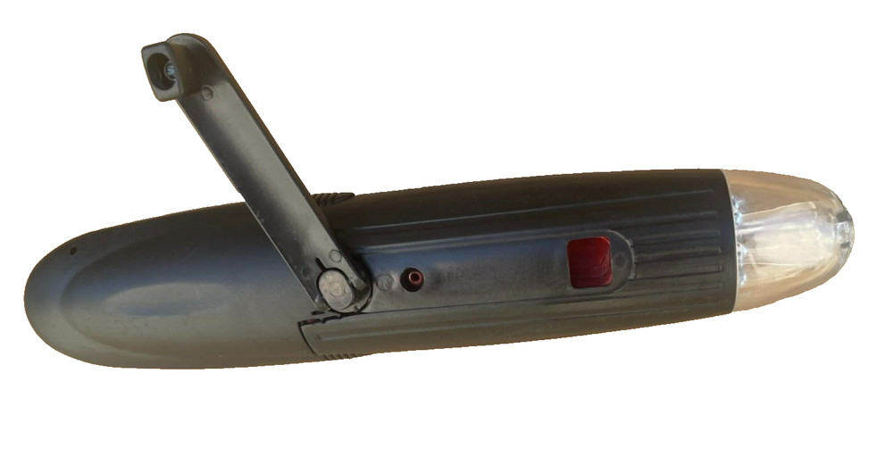 Black Red 9" LED Lighted Battery Operated Screwdriver with 6 Assorted Bits