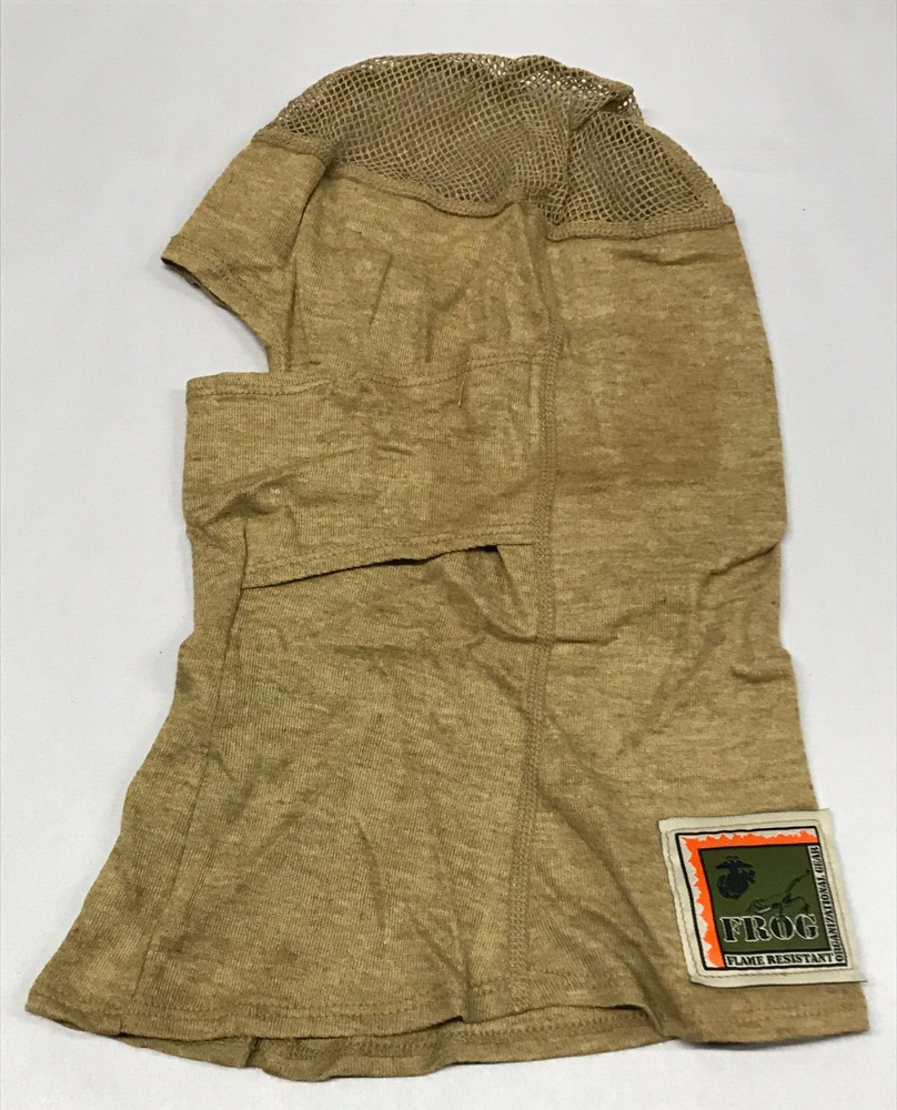 FROG Balaclava Protective Face Shield FR Tan Small / Medium NOS w/ Discoloration