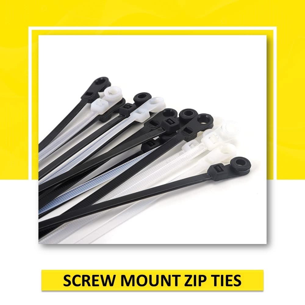 Kable Kontrol 14" Black Zip Ties 100 Pcs Self-Locking Mounting Cable Ties