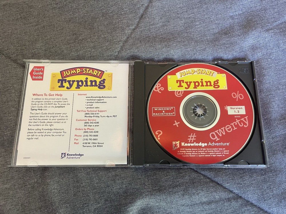 Jump Start Typing CD ROM Windows/Mac Knowledge Adventure