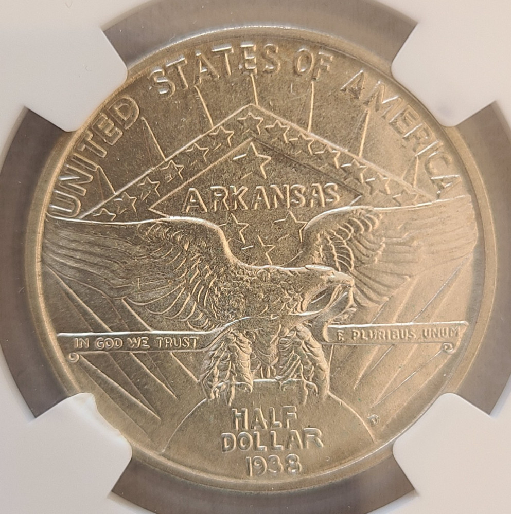 1938 D Arkansas commemorative half dollar 50c NGC MS64