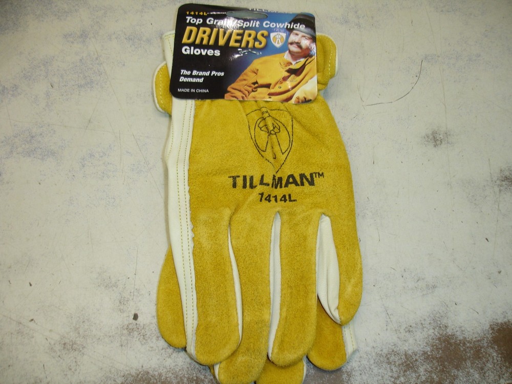 TILLMAN 1414L DRIVERS GLOVES LARGE Split Cowhide