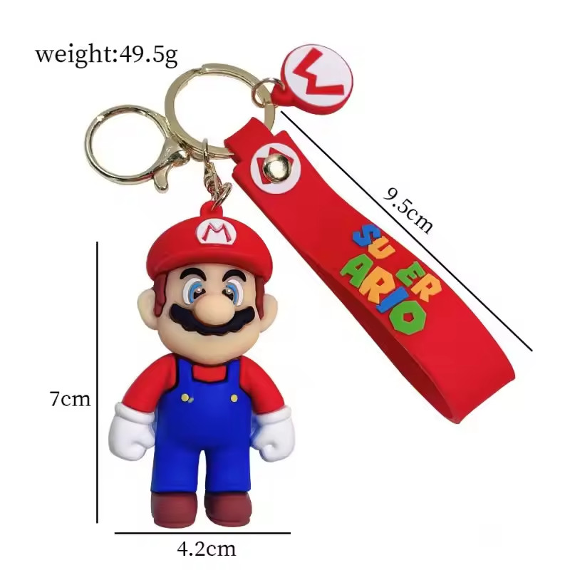 Yellow Yoshi - Super Mario Bros 3D Rubber Keychain