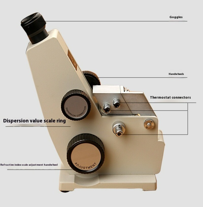 Refractometer 2WAJ Laboratory Monocular Refractometer Concentration Meter