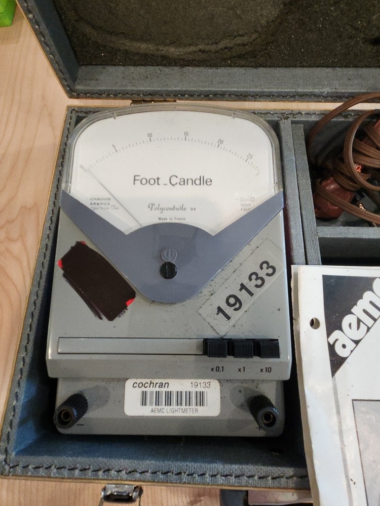 AEMC Analog Lightmeter and Sensor Case Kit Vintage