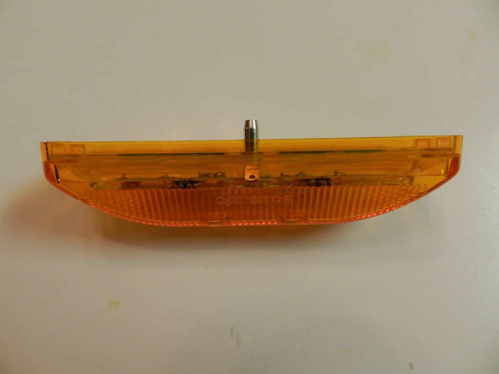 (2) LED Light 1x4 Surface mount w/base Amber Clearance Marker trailer Optronics