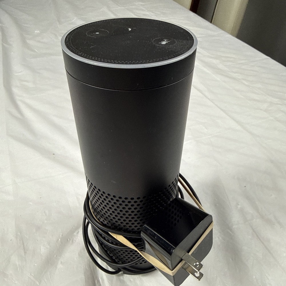 Amazon Echo Black Tower 1st Generation Alexa Smart Speaker, Works