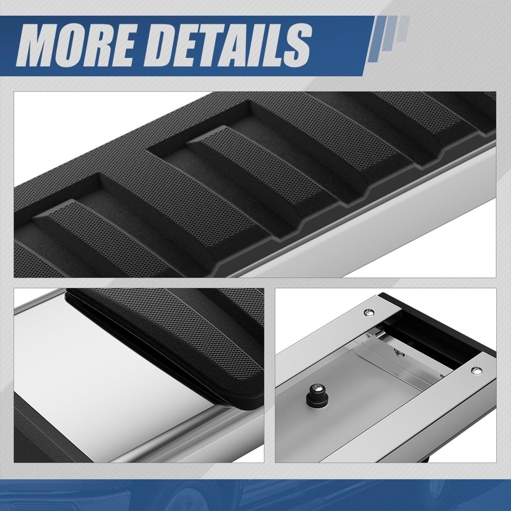 Running Boards Pair for 2007-2019 Silverado Sierra Regular Cab Side Steps Bars