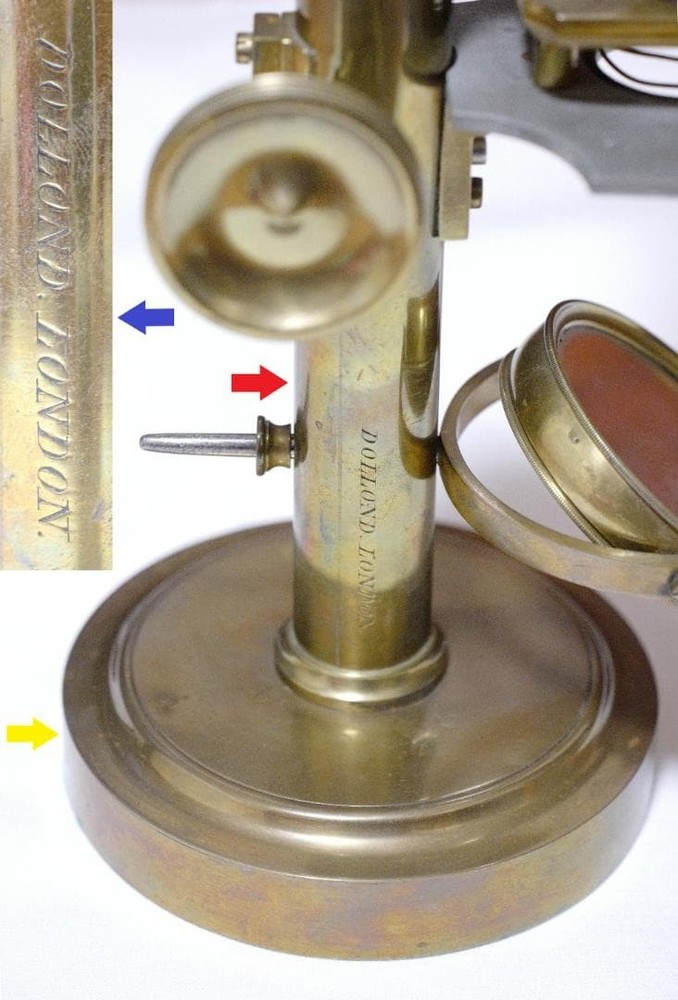 microscope antique collectible Peter Dolond's achromatic microscope