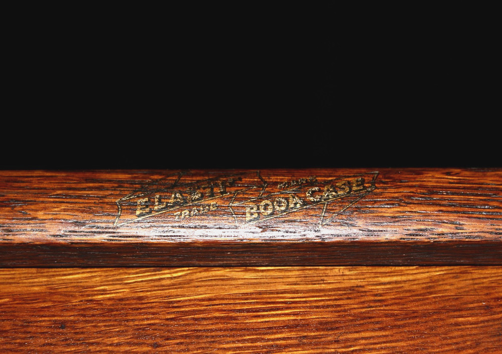 Globe-Wernicke 5-Stack Bookcase.Oak Barrister "Elastic" Model. Metal Bands 1899