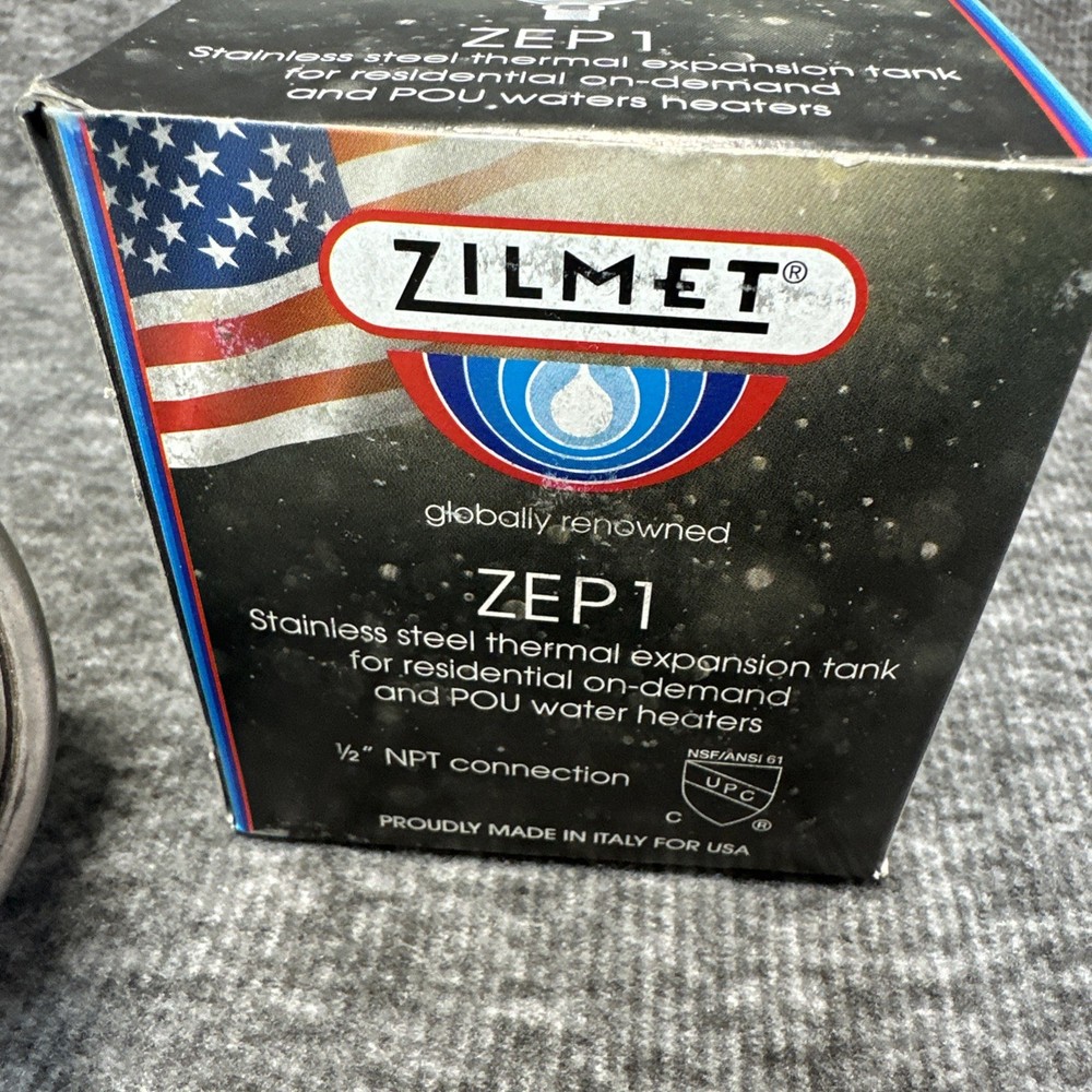 Zilmet Stainless Steel Expansion Tank Shock Arrester ZEP1 1/2" NPT Connection