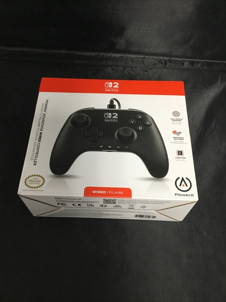 Genuine PowerA Advantage Wired Controller for Nintendo Switch 2 - Black NEW