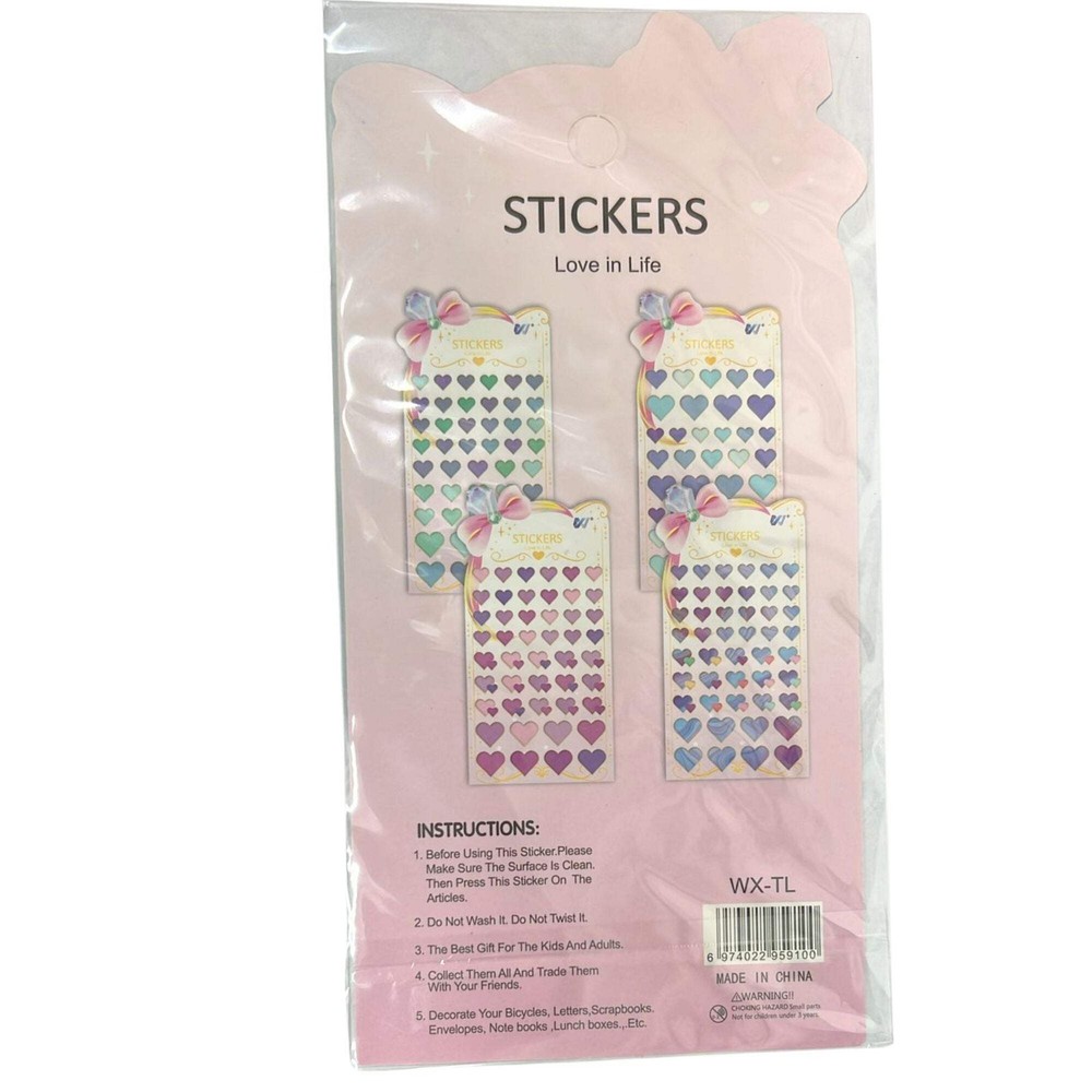 Puffy Love Heart Stickers: 1 Pack