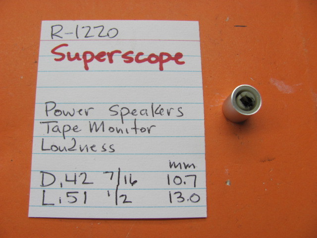 📈SUPERSCOPE PUSH SWITCH CAP R-1220 STEREO RECEIVER