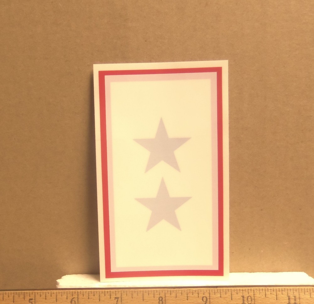 Two Blue Star Service Window Sticker