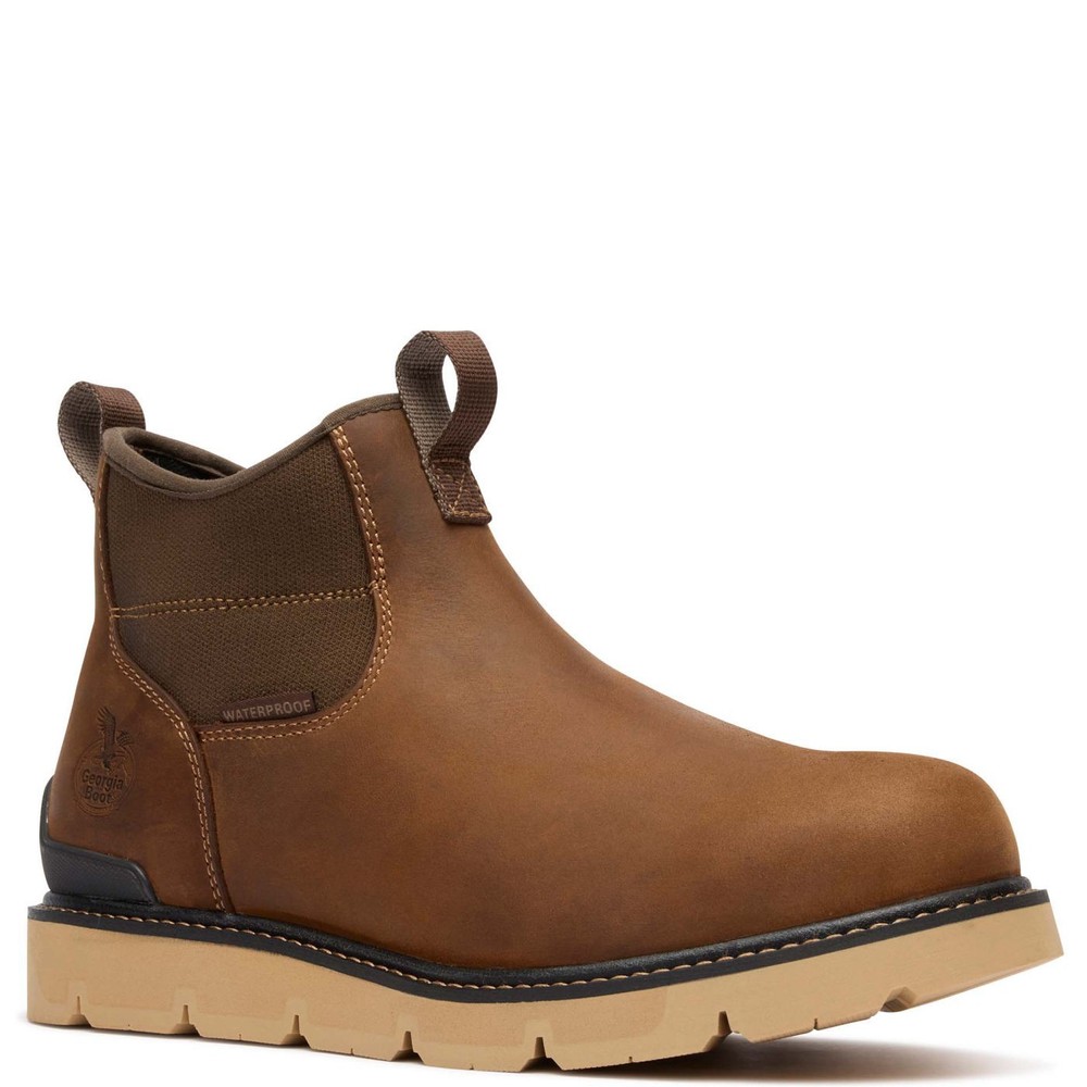 Georgia Boot Carbon Flex Wedge Chelsea Carbon Toe Work Boot