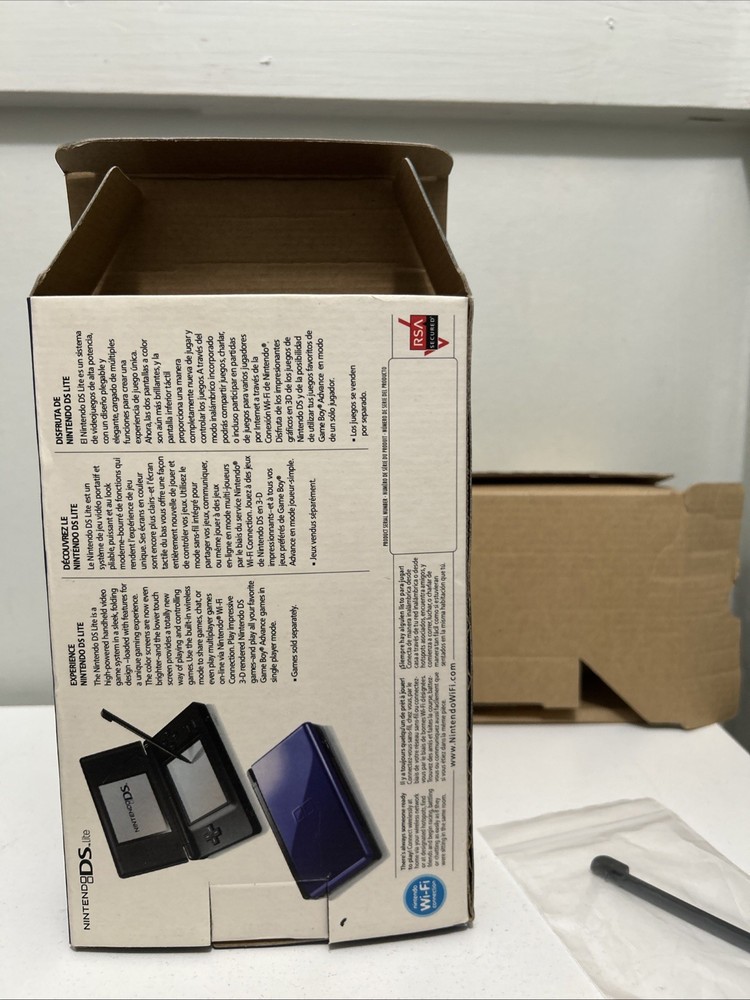 Nintendo DS Lite Cobalt Blue Black Console Box ~ No System