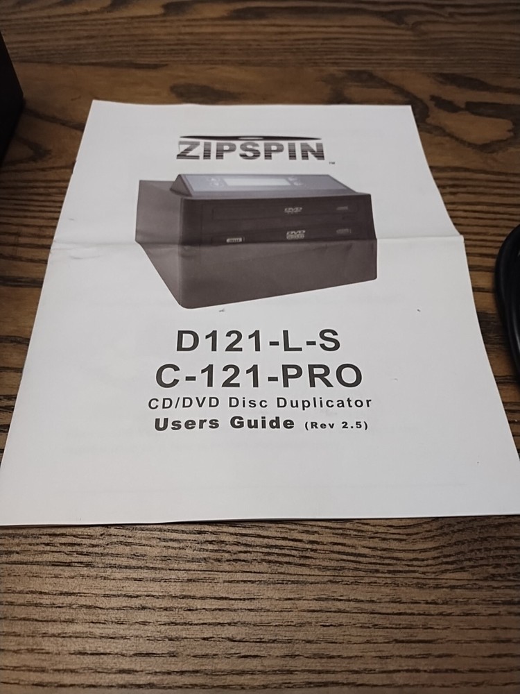 Zipspin CD/DVD Duplicator CD DVD Copier DVD-121-PRO-WM -- tested --