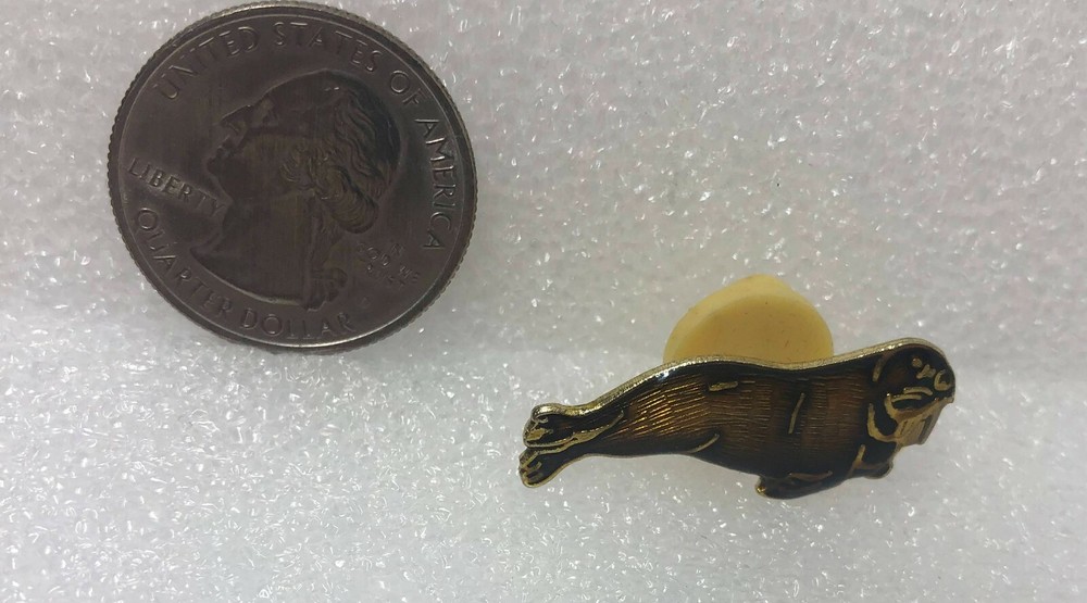 Brown Walrus Pin
