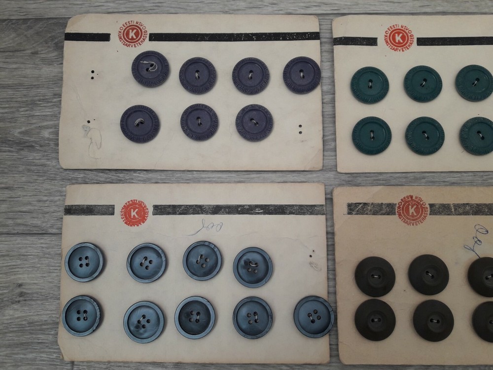 Six Sets Soviet Vintage Buttons. USSR Original