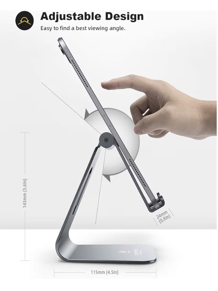 Lamicall Adjustable Tablet Stand + Omoton Wireless Keyboard / Open Box /