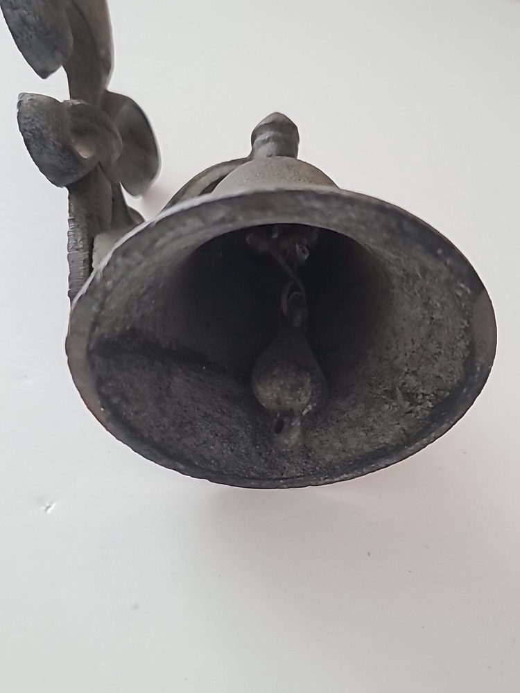 Vintage Heavy Cast Iron Bell Wall Mount