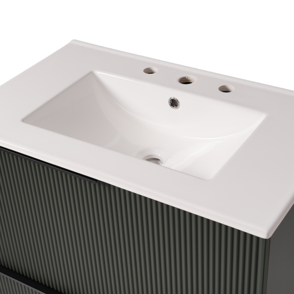 Bathroom Vanity W Ceramic Sink Full Extension Drawers