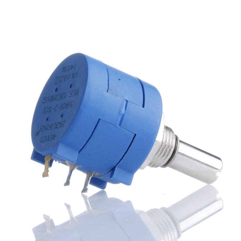 10K Ohm Rotary Potentiometer Pot 10 Turn Variable Dial Resistor