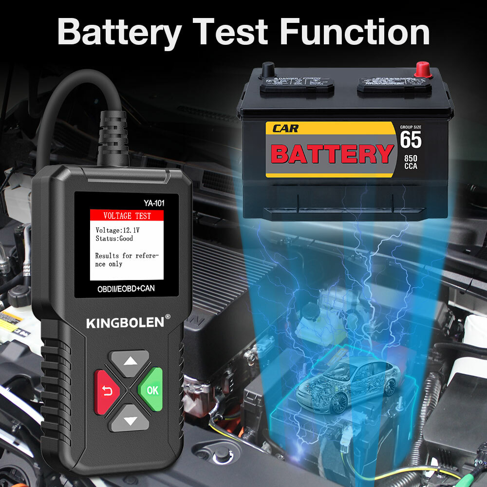 KINGBOLEN YA101 Code Reader OBD2 Scanner Car Check Engine Fault Diagnostic Tool