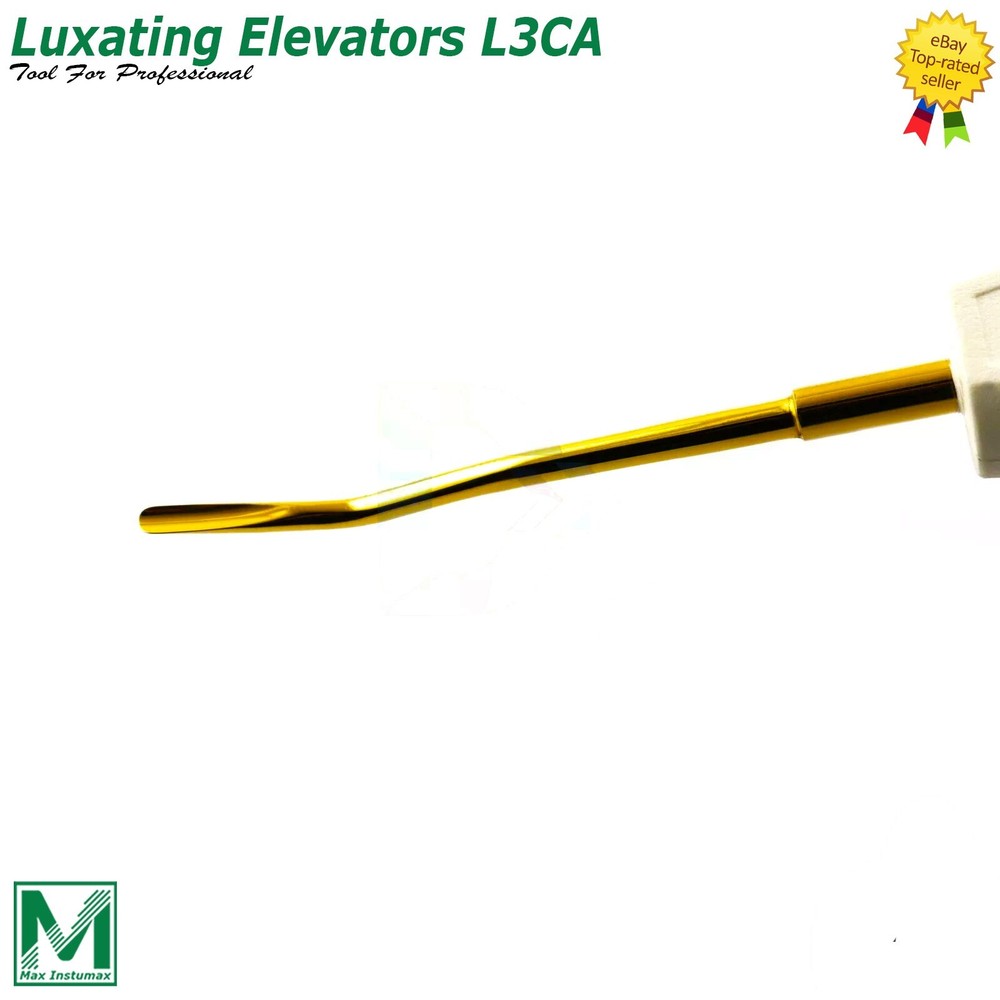 Dental Tooth Extracting L3CA Elevator Luxating Root Elevator Gold Tip