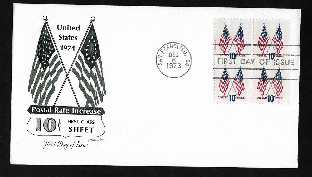 #1509 10c Crossed Flags 13 & 50 Star - Artmaster FDCB4