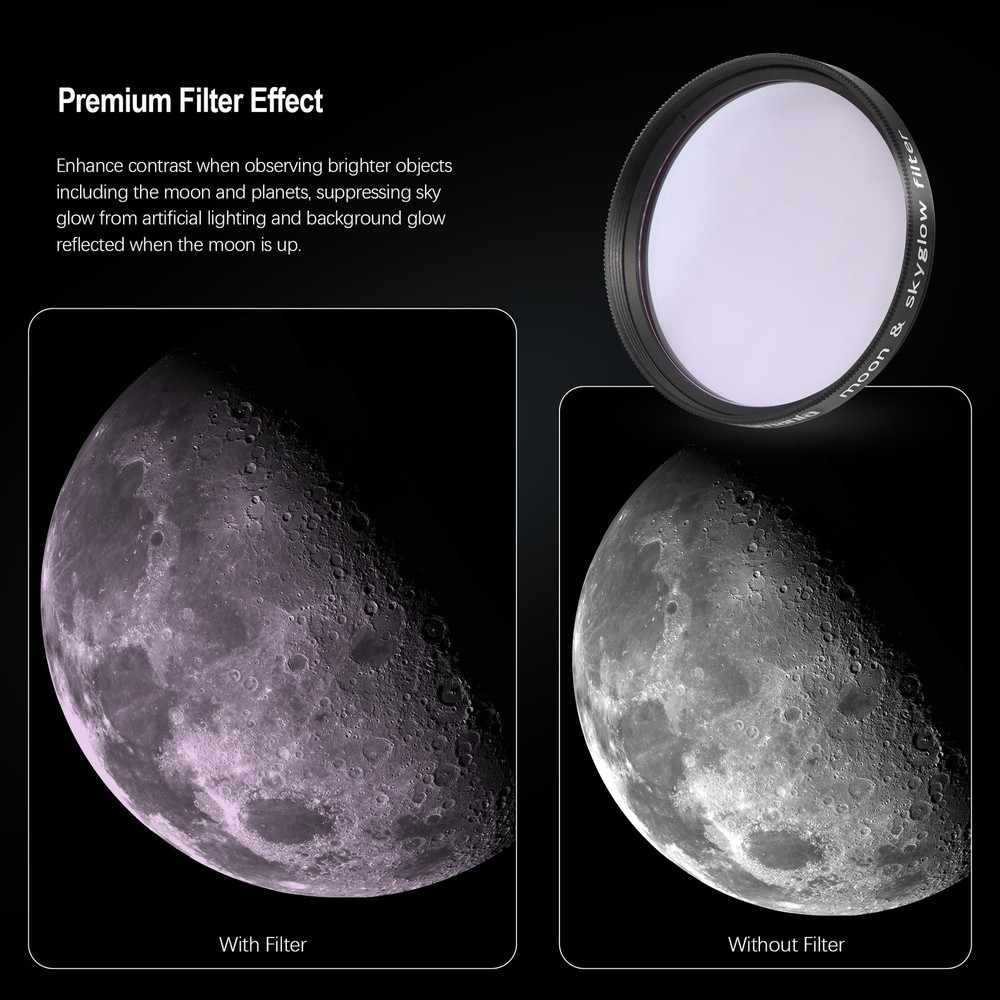 Astromania 2" Moon/Skyglow Filter - Bundle with - 1.25" Next Generation...