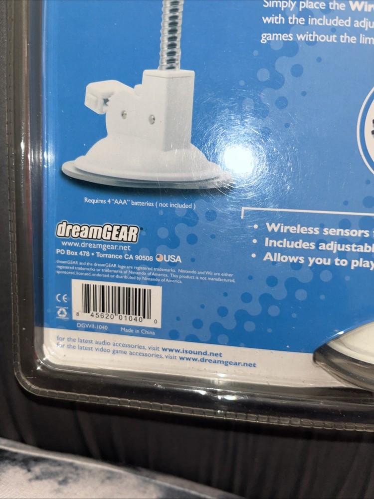 Wii Dream Gear Wireless Sensor Bar Adjustable New in package