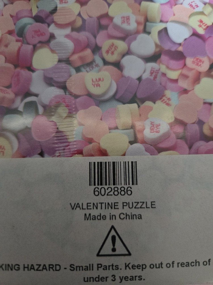 Candy Hearts Shaped Holiday Puzzle 1000 Pieces