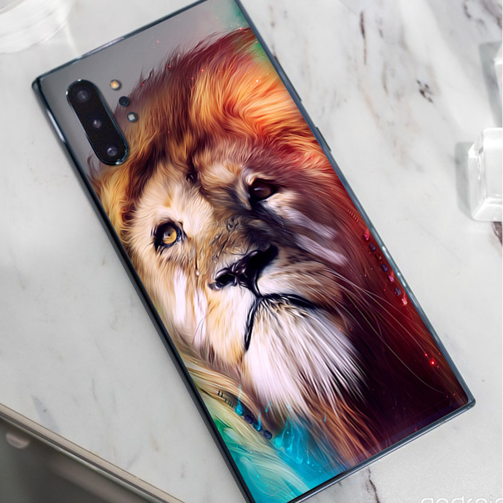 Skins Decal Wrap for Samsung Note 10 Plus Lion face