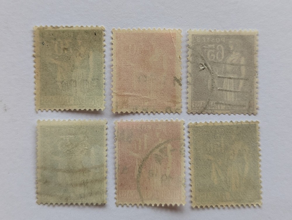 French stamps 6 Values. 48F