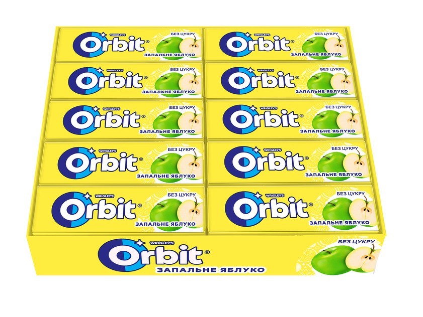 10 Pack Wrigley’s Orbit Apple Sugar Free Chewing Gum