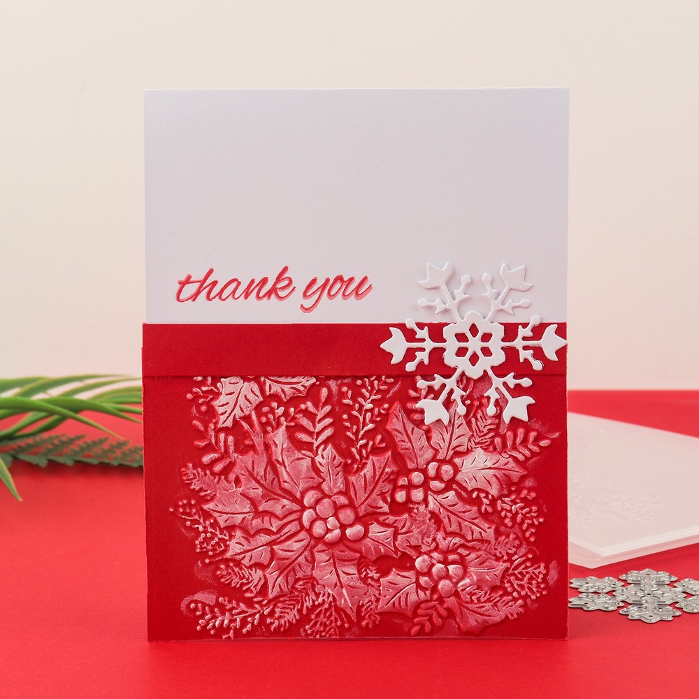 Leaves Pattern 3D Embossing Folder for Add Texture Paper Crafting Card Making