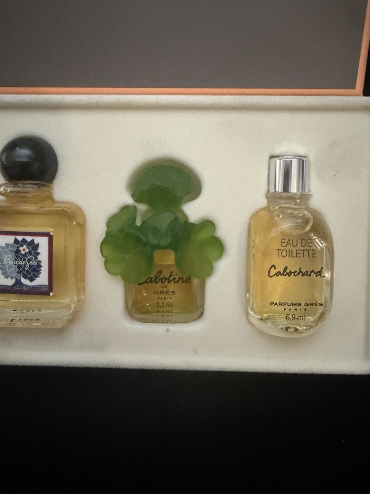 VTG Parfums Gres Mini set Alix,Cabochard,eau de gres,Cabotine,Cabochard