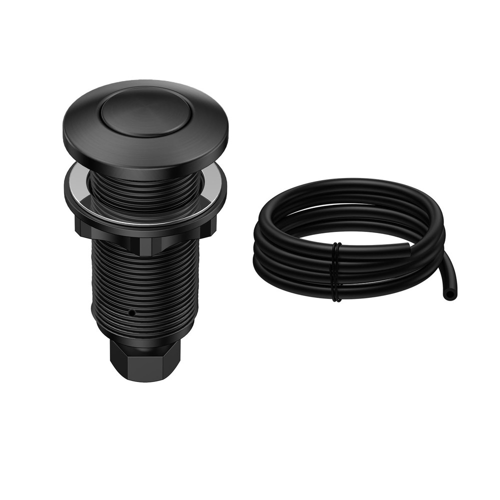 Air Activated Sinktop Switch Push Button for Garbage Disposal, Matte Black with