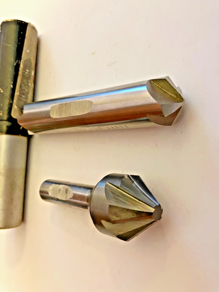 Used Countersinks. Long DE. is used HSS. Other one is carbide Head. See notes!